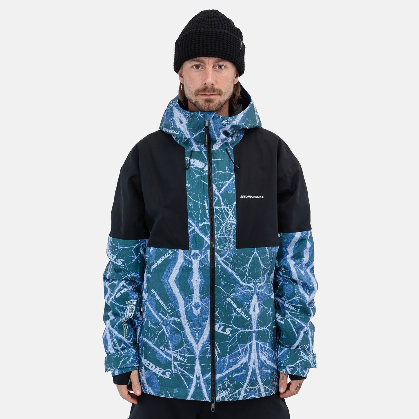 Beyond Medals Shirakaba 2L Fullzip Jacke - Print Blau Bild 1