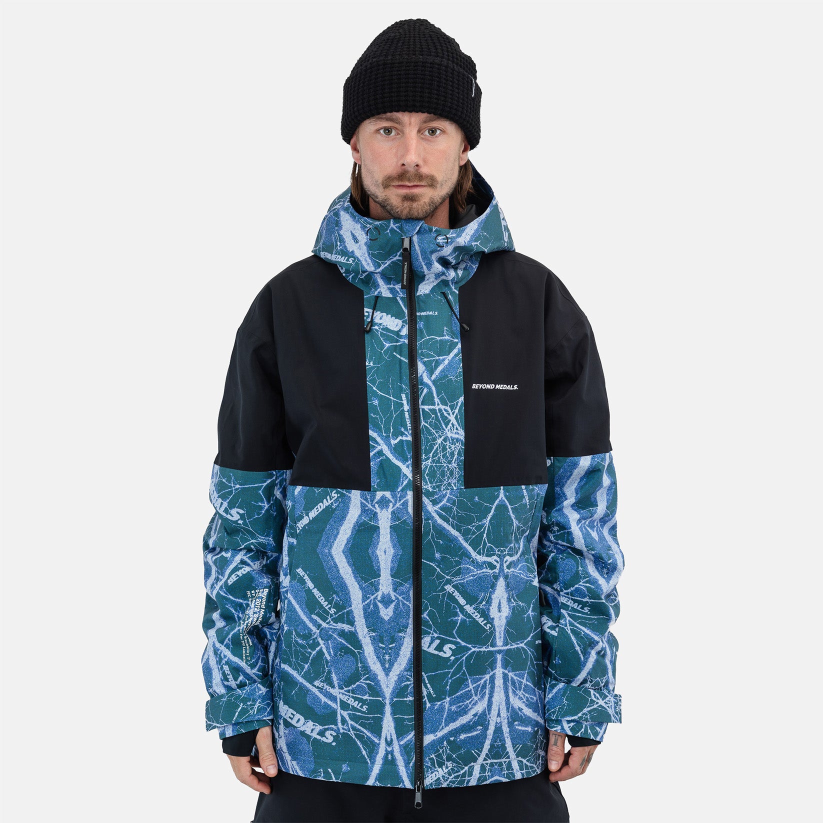 Beyond Medals Shirakaba 2L Fullzip Jacke - Print Blau Bild 1