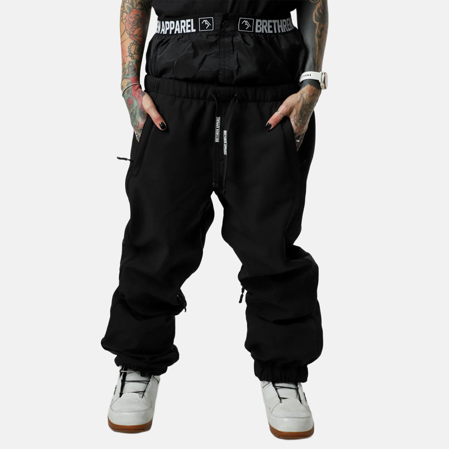 Brethren Apparel Baseline Trackpant - Darkside Black Schwarz Bild 1