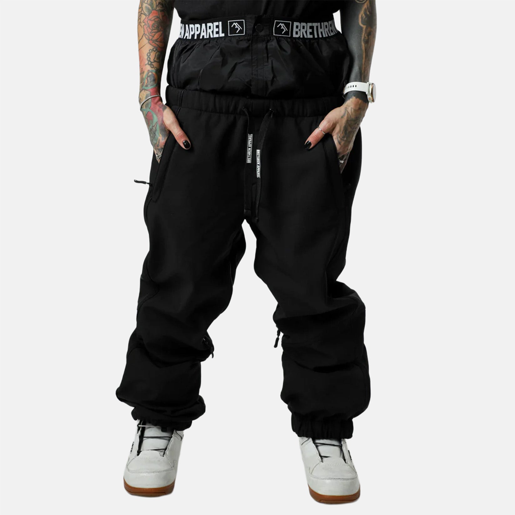 Brethren Apparel Baseline Trackpant - Darkside Black Schwarz Bild 1
