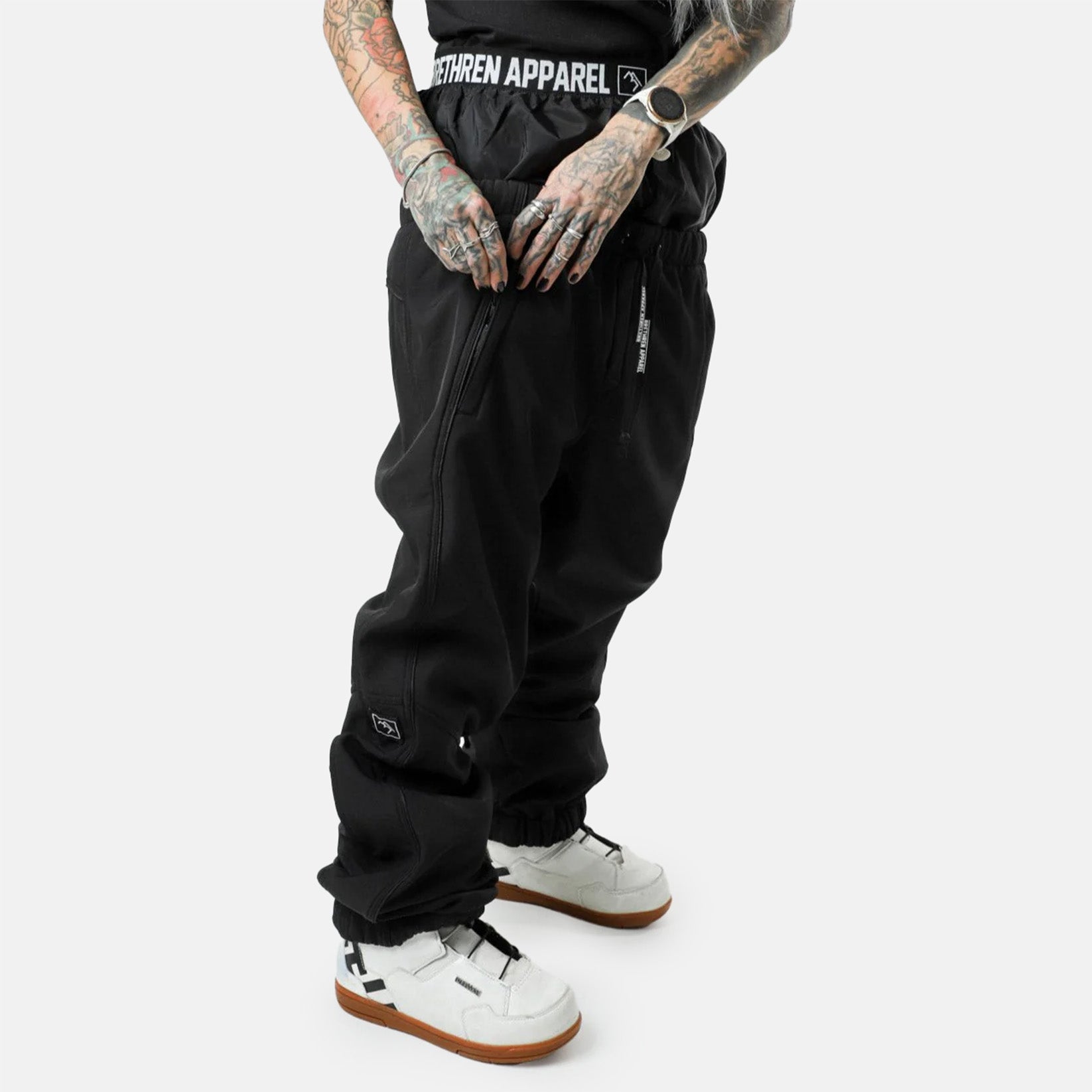 Brethren Apparel Baseline Trackpant - Darkside Black Schwarz Bild 2