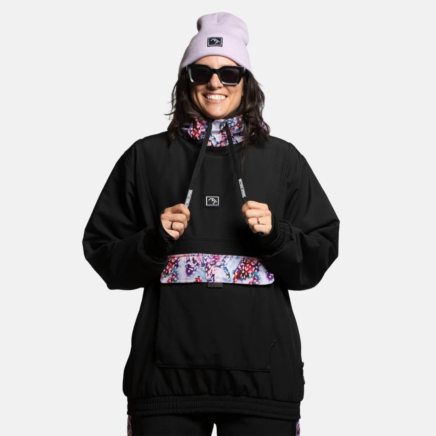 Brethren Apparel W' Basline Pullover Jacke - Darkside / Thompson Print Schwarz Bild 1